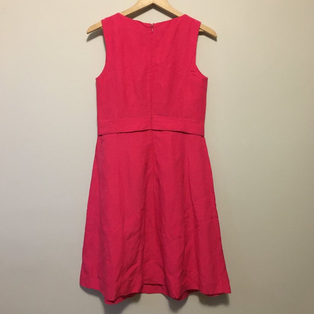 Edina Ronay Miami Pink Linen Blend Seashell A-Line Dress S - Picture 2 of 16